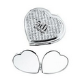 Heart Glitter Stone Compact Mirror